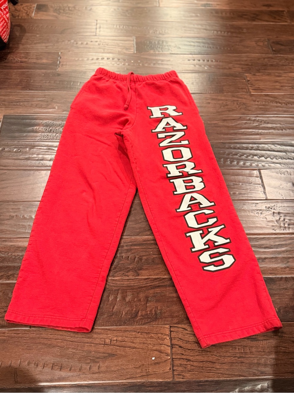 Razorbacks Red women’s  Sweatpants with Side Logo.